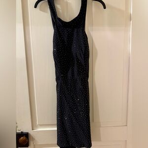 black rind stone homecoming dress